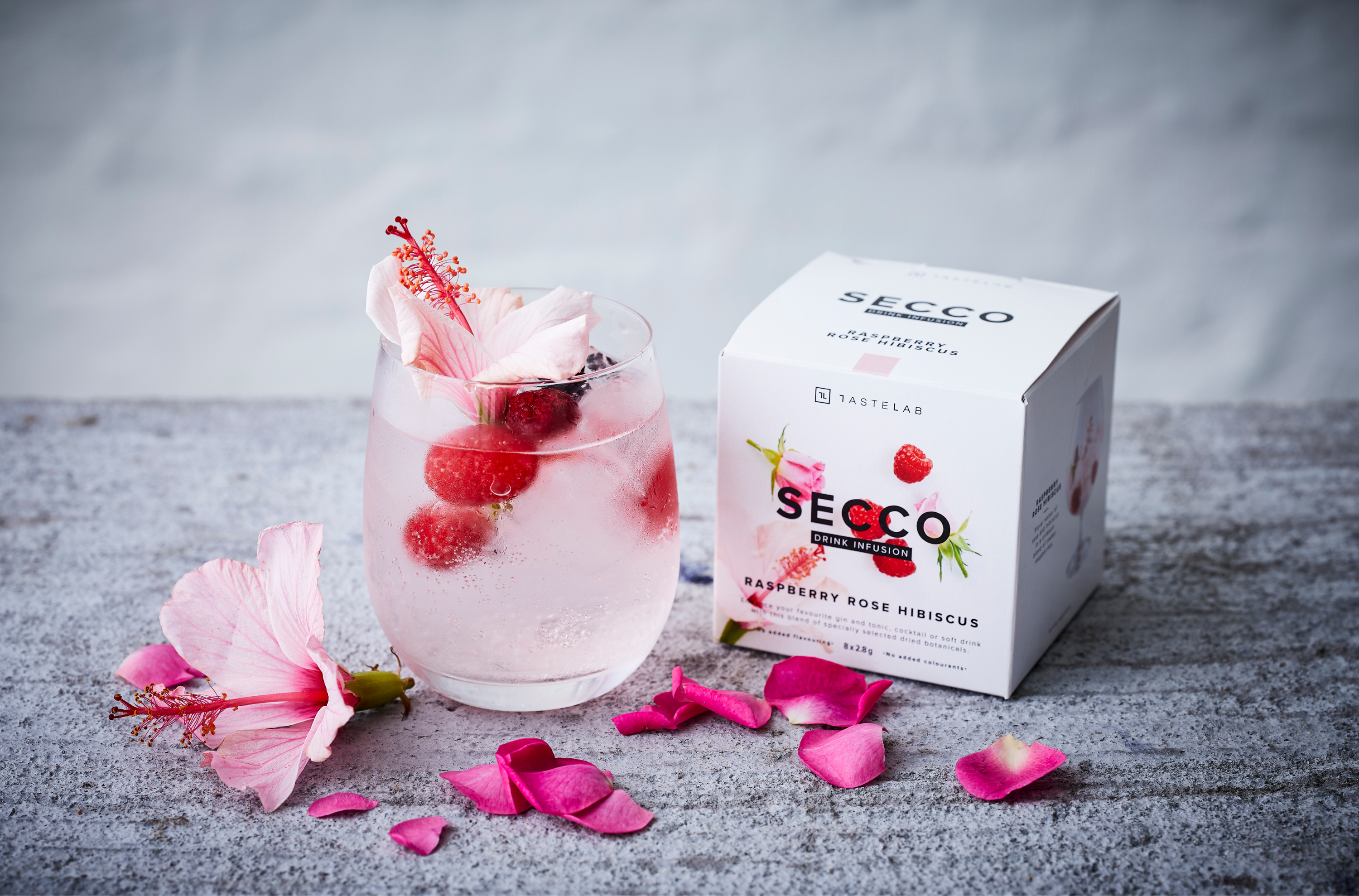 Raspberry Hibiscus Vodka Soda