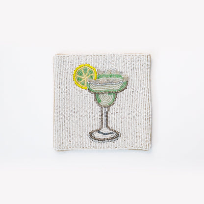 Beaded Drink Coaster, Set of 5 Coasters by Amore Beauté
