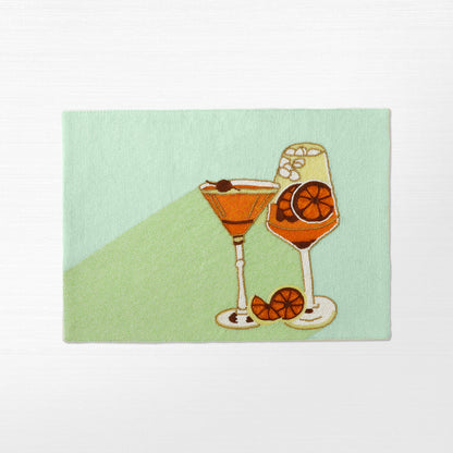 Beaded Daiquiri Mat, Cocktail Placemat, Pop Art Placemat by Amore Beauté