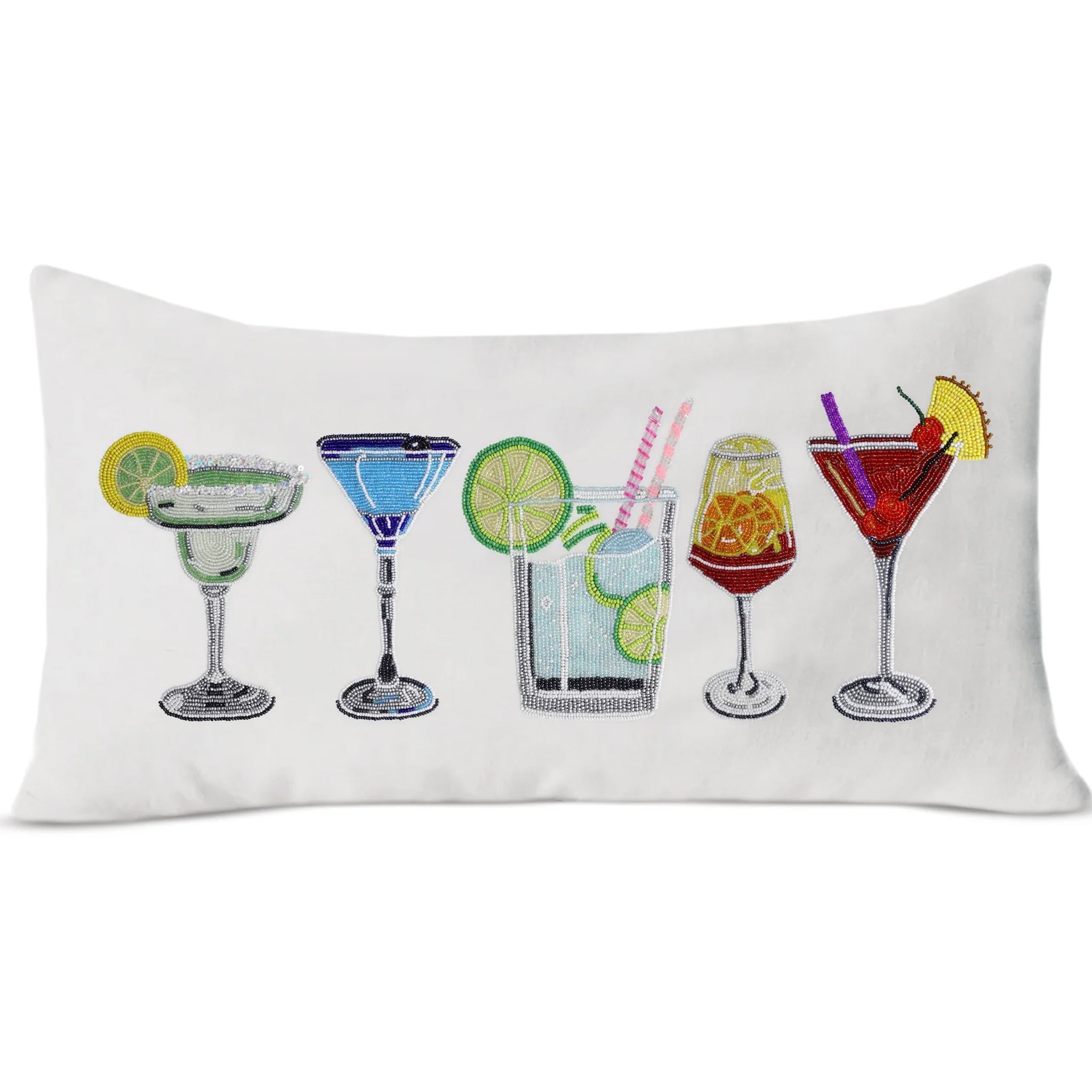 Cocktail Pillow Cover, Drinks Pillow Cover by Amore Beauté