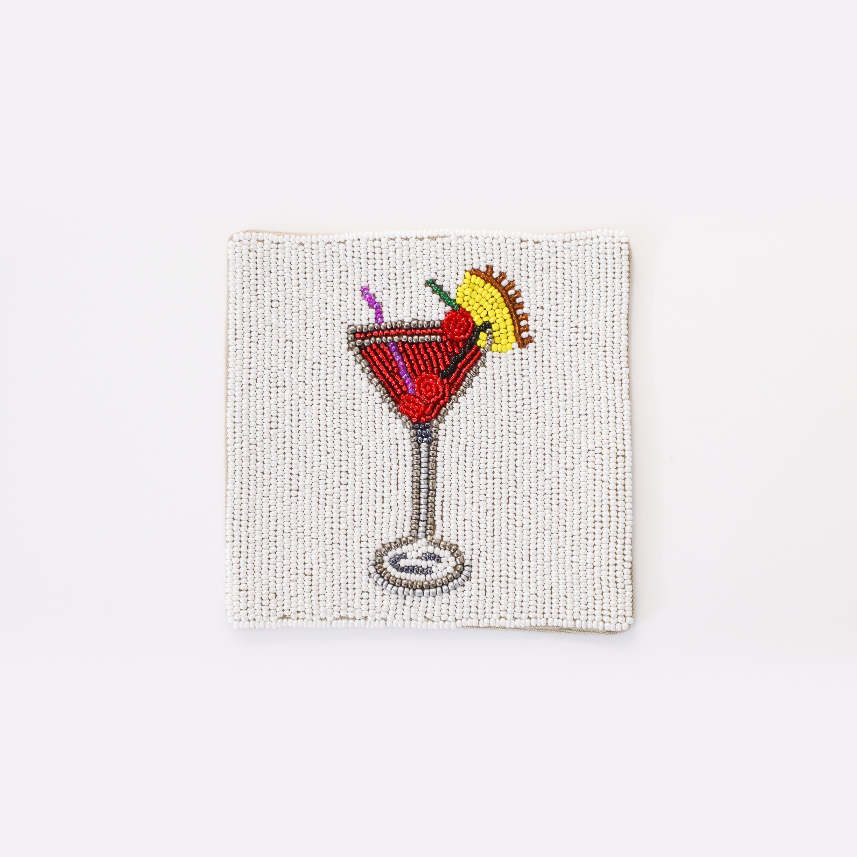 Beaded Drink Coaster, Set of 5 Coasters by Amore Beauté