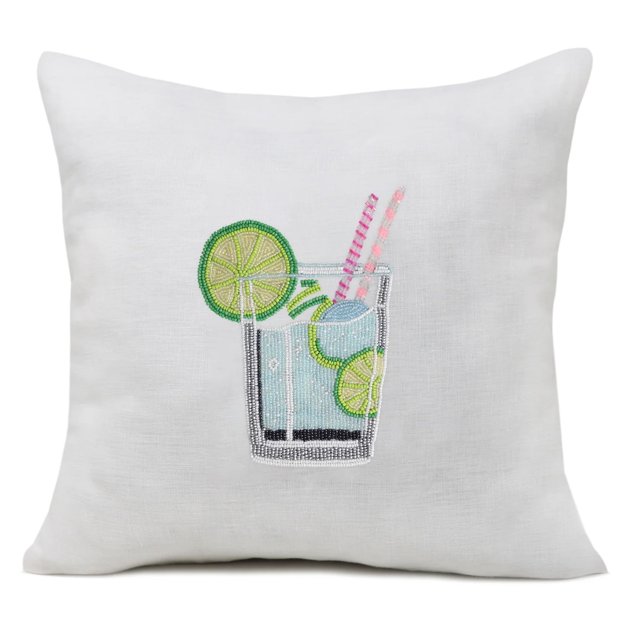 Cocktail Pillow Cover, Drinks Pillow Cover by Amore Beauté