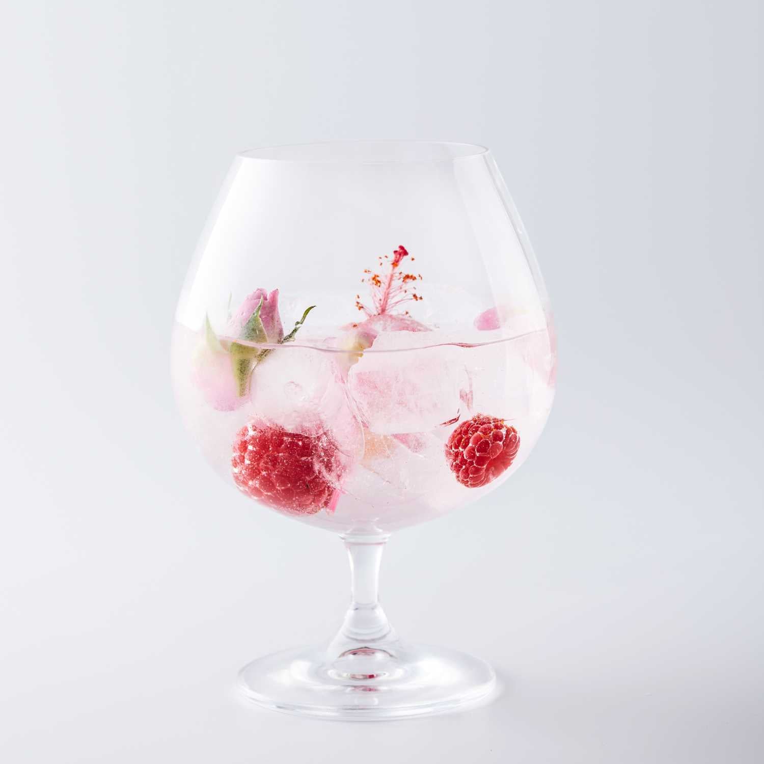 Raspberry Rose Secco In a Glass