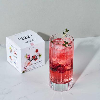 Raspberry Rose Secco In a Glass